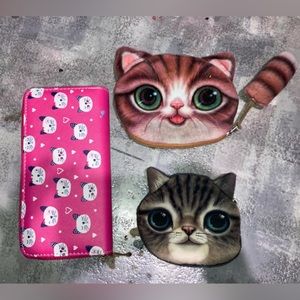 Cat wallets and coin purse